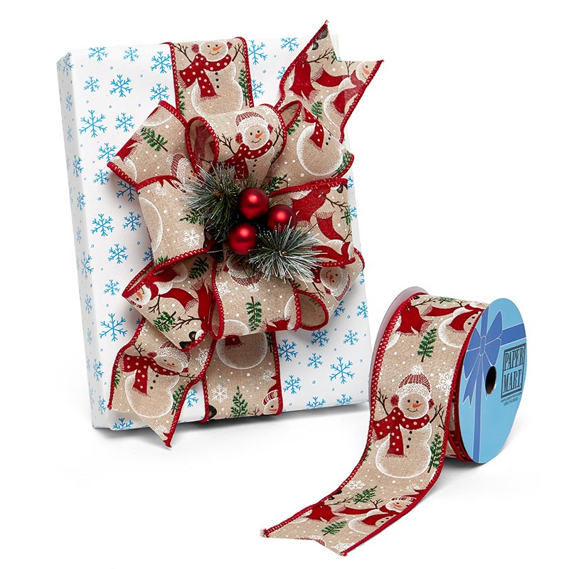 Traditional Snowmen Linen 2 1/2 '' X 10 yd - 1 / ROLL