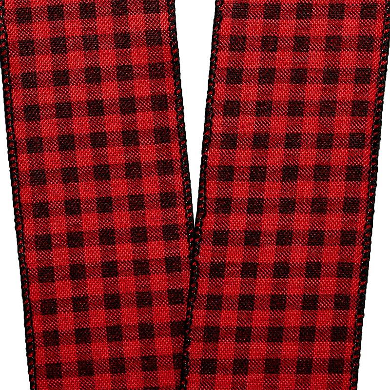 Buffalo Plaid Wired Ribbon 2 1/2 '' X 10 yd - 1 / ROLL