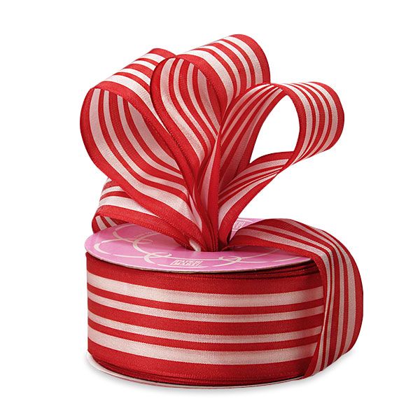 Multi Lines Ribbon 1 1/2 '' X 20 yd Red Color 1 / ROLL