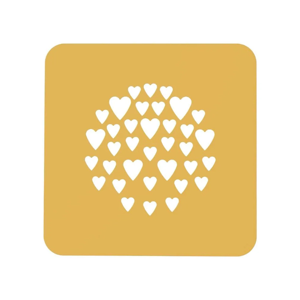 Silikomart COURE Silicone Heart Stencil, Set of 2