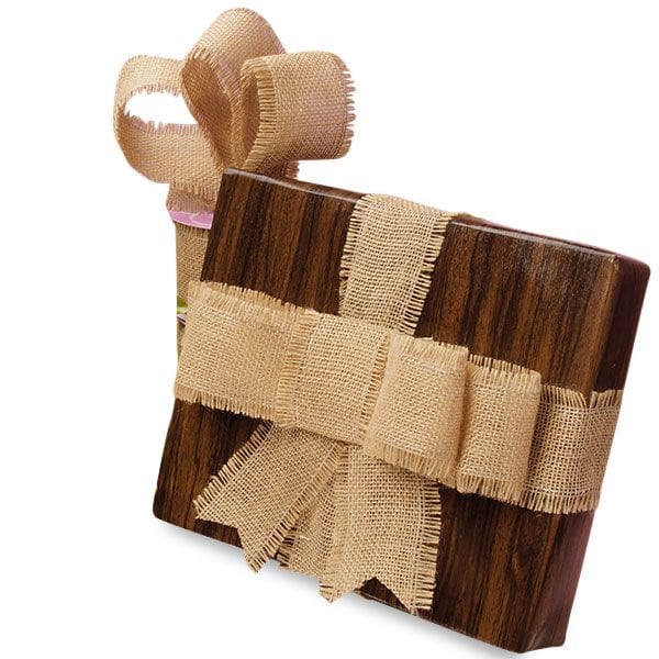 Natural Fine Burlap Ribbon 2 1/2 '' X 10 yd - 1 / ROLL