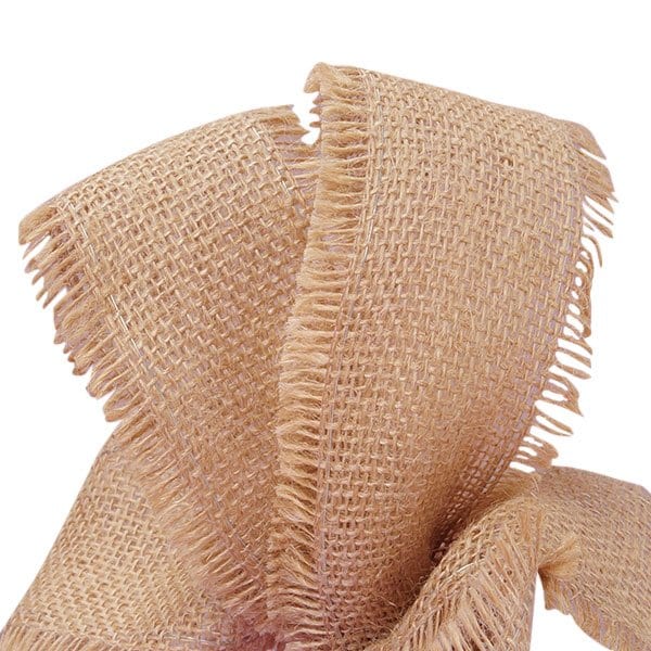 Natural Fine Burlap Ribbon 2 1/2 '' X 10 yd - 1 / ROLL