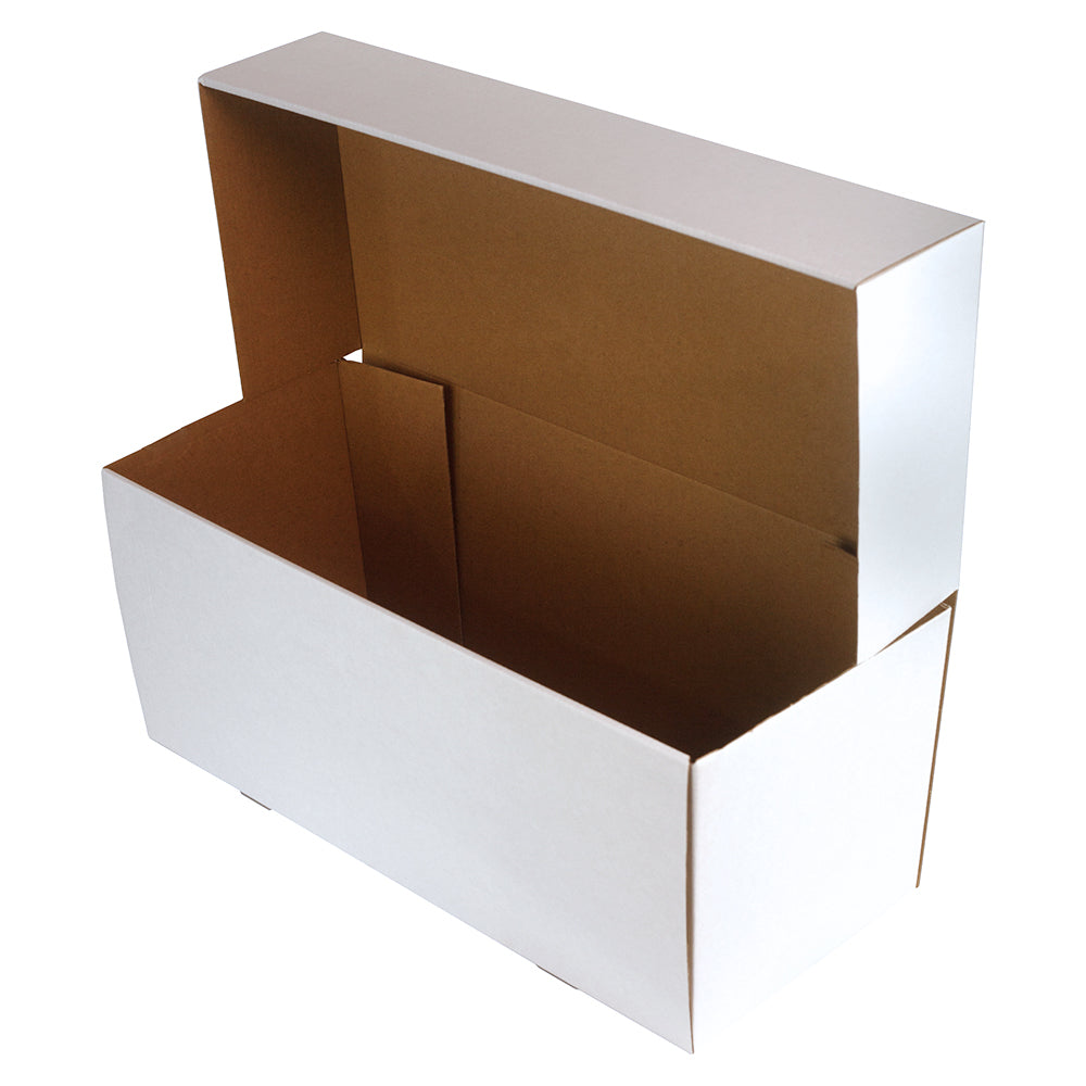 O'Creme White Corrugated Log Cake Box, 11-1/2" x 6-7/8" x 5-1/2" - Pack of 25