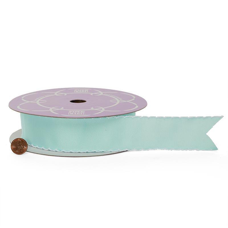 Baby Scalloped Edge Grosgrain Ribbon 1 5/8 '' x 25 yd Pink Color 1 / ROLL