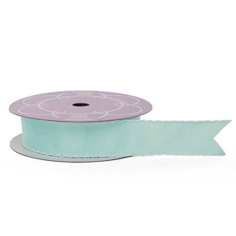 Baby Scalloped Edge Grosgrain Ribbon 1 5/8 '' x 25 yd Light Aqua Color 1 / ROLL