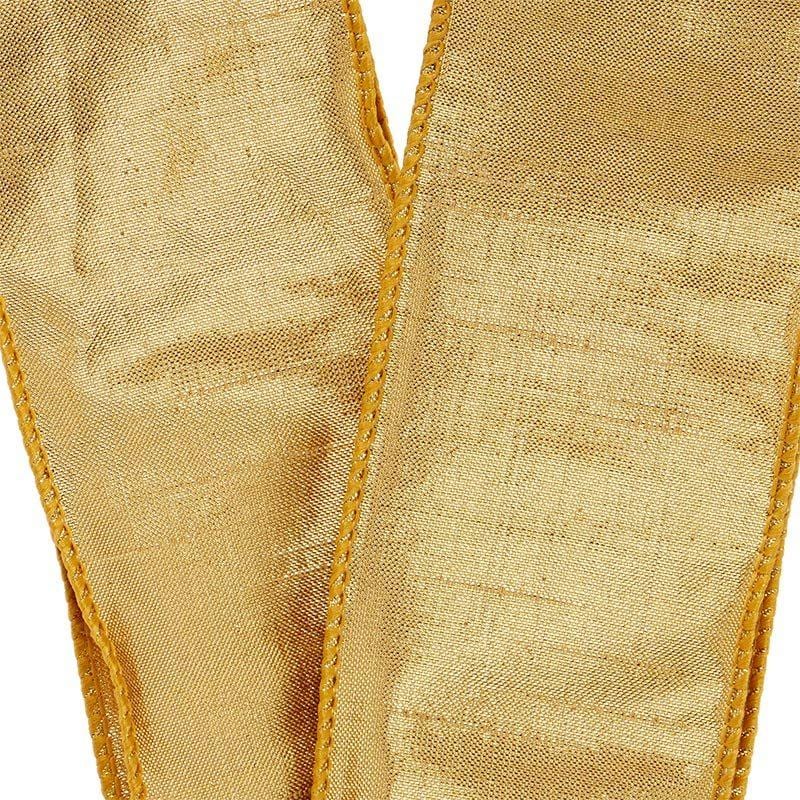 Fine Weave Metallic Wired Ribbon 2 1/2 '' X 10 yd - 1 / ROLL