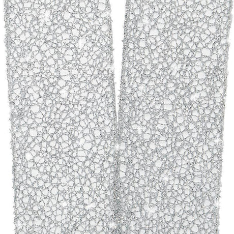 Sparkling Silver Metallic Wired Ribbon 2 1/2 '' X 10 yd - 1 / ROLL