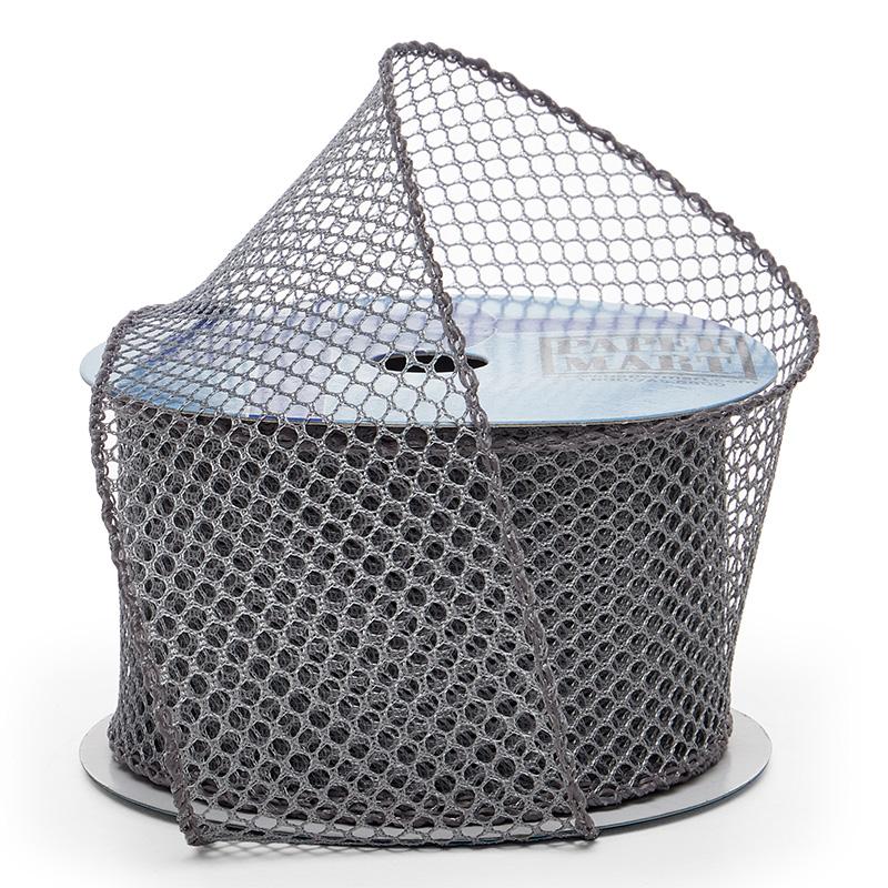 Plain Mesh Wired Ribbon 2 1/2 '' X 10 yd Silver (Plain) Color 1 / roll