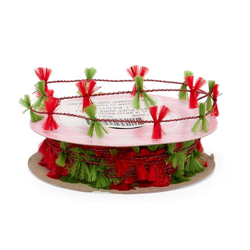 Party Puff Wire Trim Red / Lime Color 1 / ROLL