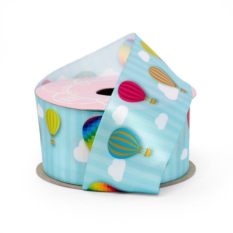 Hot Air Balloons on Satin Ribbon 1 1/2 '' X 10 yd - 1 / ROLL