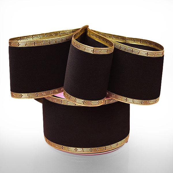 Elegance Velvet Flocked Ribbon 2 1/2 '' X 10 yd Black Color 1 / roll