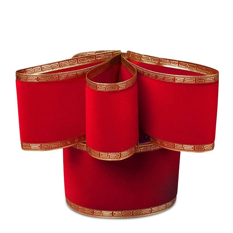 Elegance Velvet Flocked Ribbon 2 1/2 '' X 10 yd Red Color 1 / roll