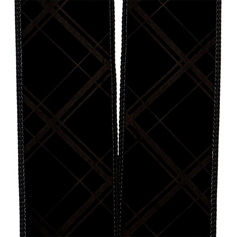 Embossed Velour Wired Ribbon  2 1/2 ''  10 yd  - 1 / ROLL