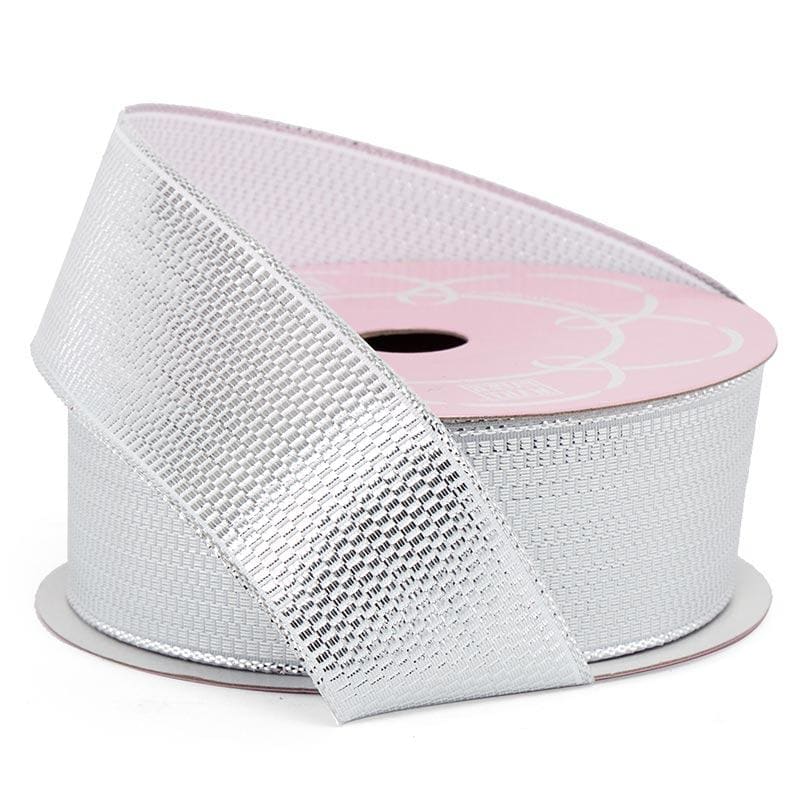 Mini Checkered Metallic Wired Ribbon 1 1/2''  25 yd - 1 / ROLL
