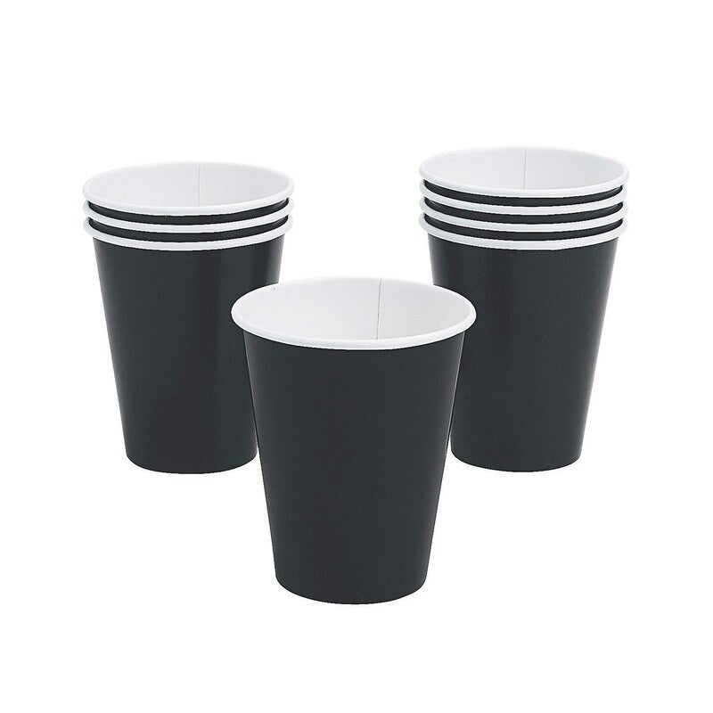 9 oz School Bus Yellow Paper Party Cups – 24 Count Disposable Set