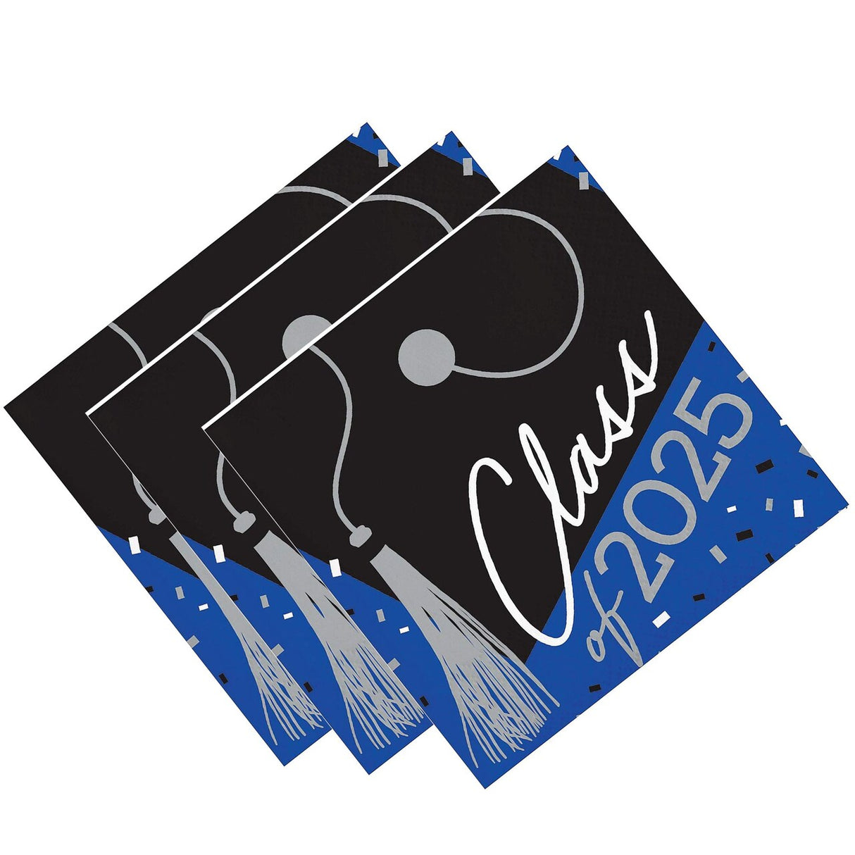 Creative Converting School Spirit Blue Class of 2025 Paper Beverage Napkins, 108 ct.