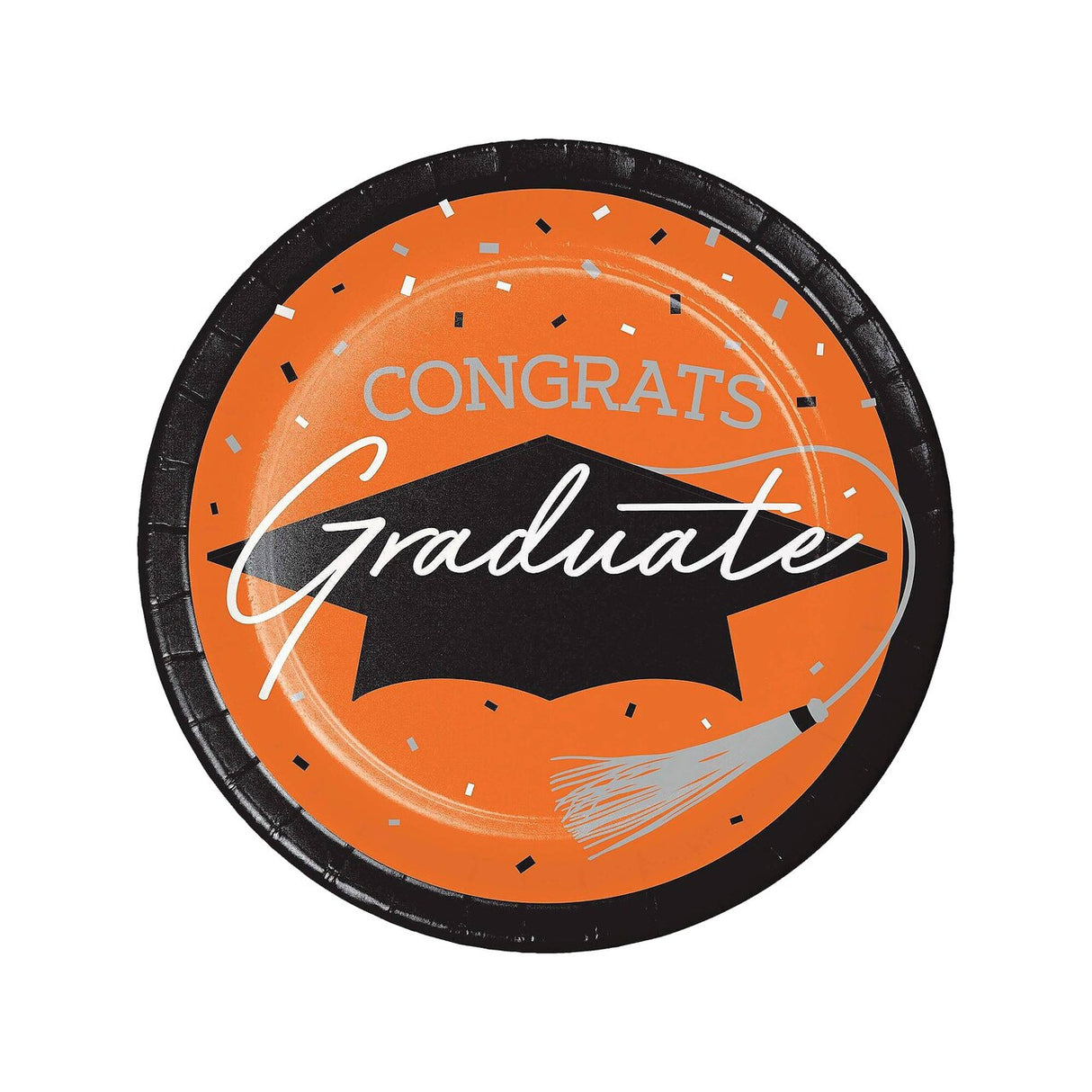 Creative Converting School Spirit Orange Graduation Dinner Plates – 54ct