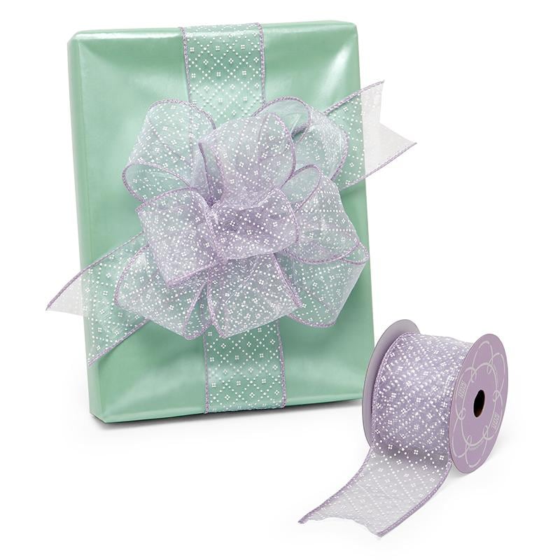 Diamond Dots Organza Wired Ribbon X -