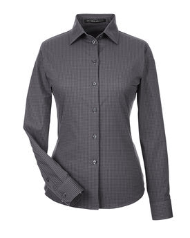 Devon & Jones® CrownLux Performance Ladies Tonal Mini Check Woven Shirt