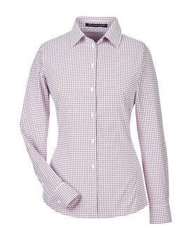 Devon & Jones® CrownLux Performance Ladies Micro Windowpane Woven Shirt