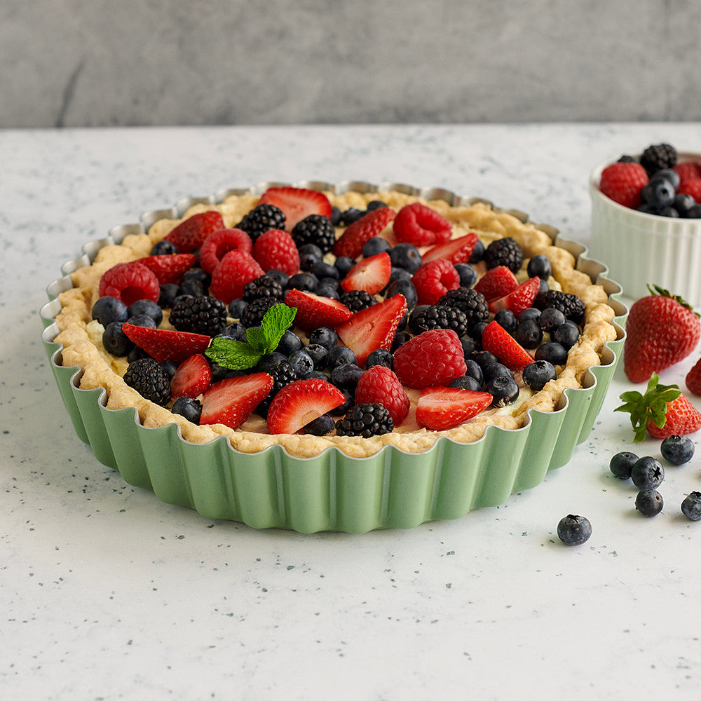 Nordic Ware Quice and Tart Pan with Removable Bottom, 7-1/2 Cup