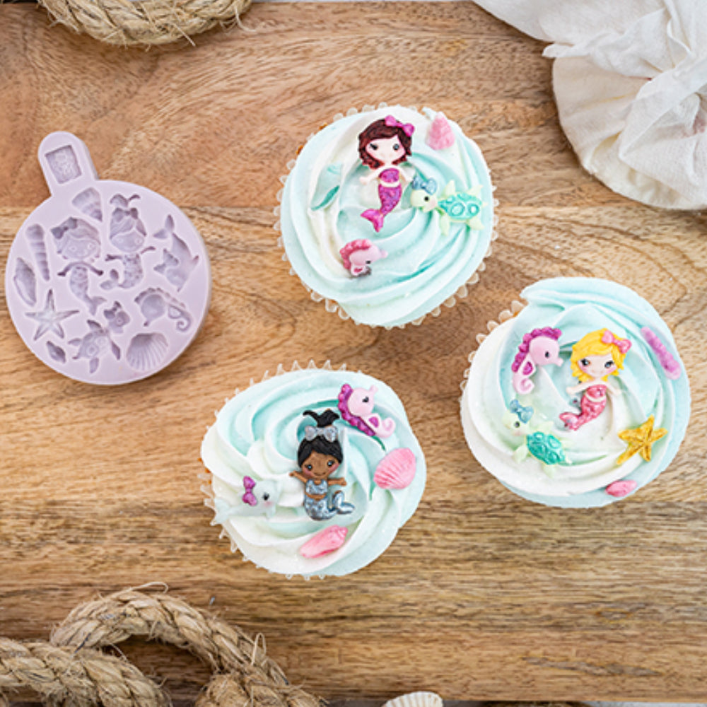 Karen Davies Sugarcraft Mini Mermaids Silicone Mold