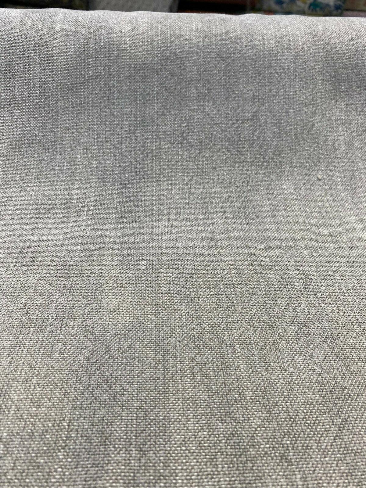 Calvin Linen Italian Drapery Upholstery Fabric - Gray Relic, 56" Width, Railroaded (1 Yard)