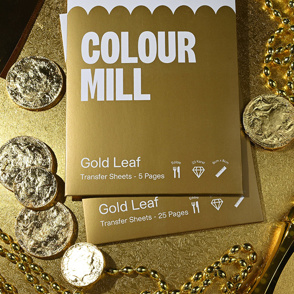 Colour Mill Gold Leaf Sheets, 3.14" x 3.14" - Pack of 25