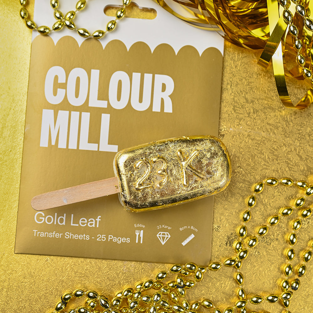 Colour Mill Gold Leaf Sheets, 3.14" x 3.14" - Pack of 25