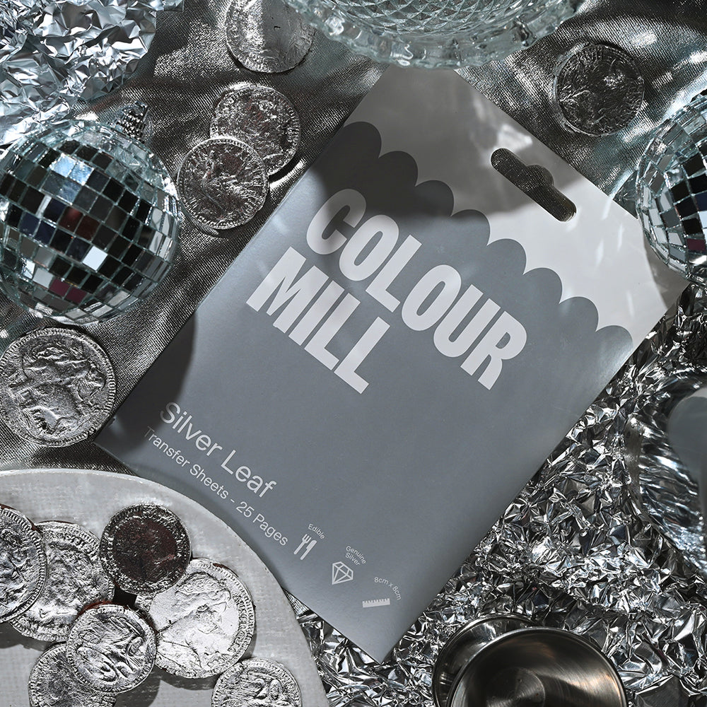 Colour Mill Silver Leaf Sheets, 3.14" x 3.14" - Pack of 5