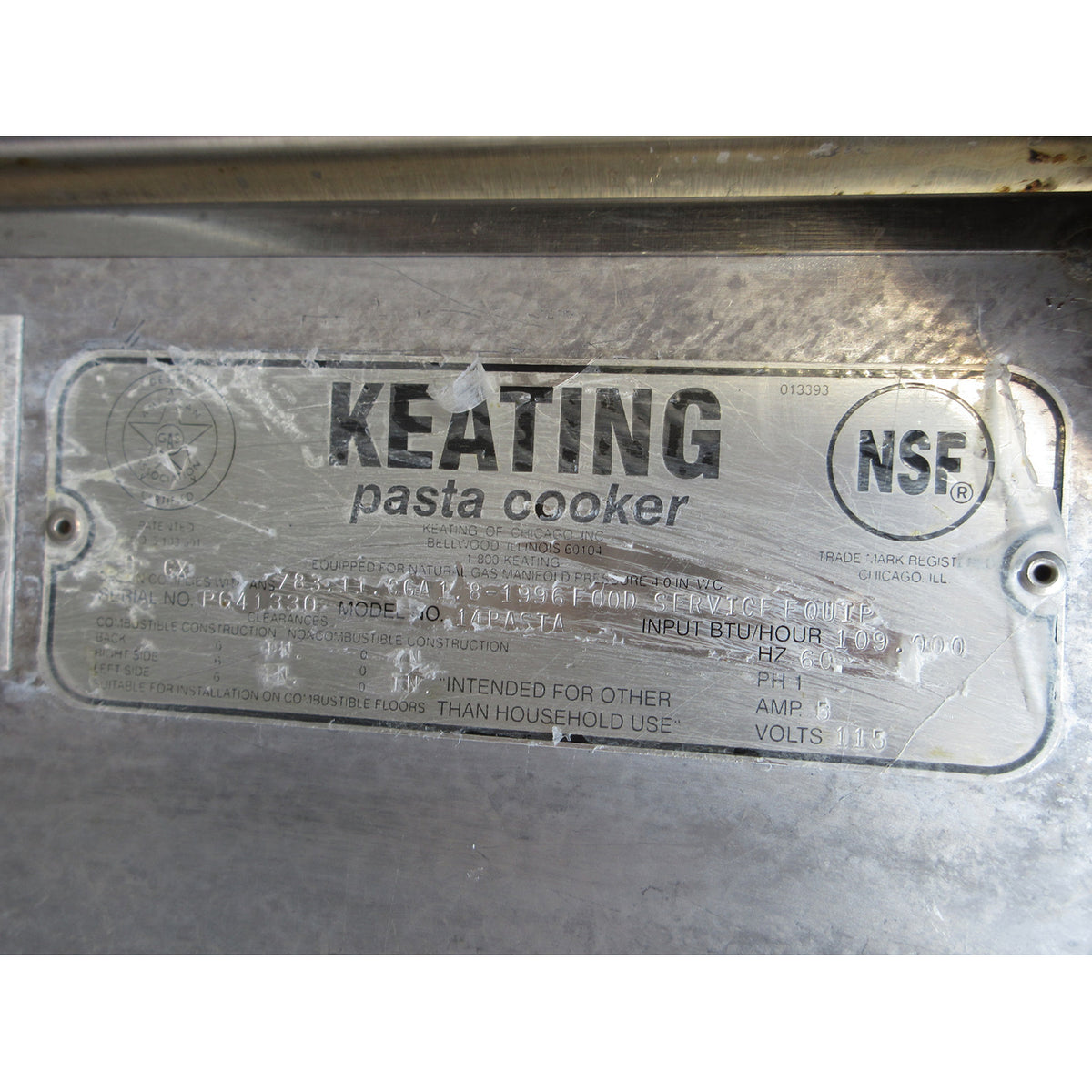 Keating Pasta Cooker & Holding Station, Used Excellent Condition