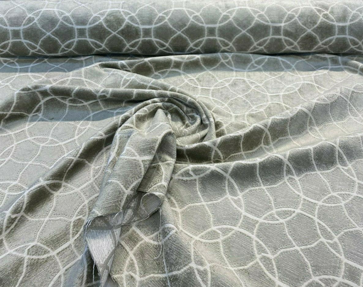 Lavish Chenille Upholstery Fabric - Sage Green Patterned Woven, 54" Width (1 Yard)