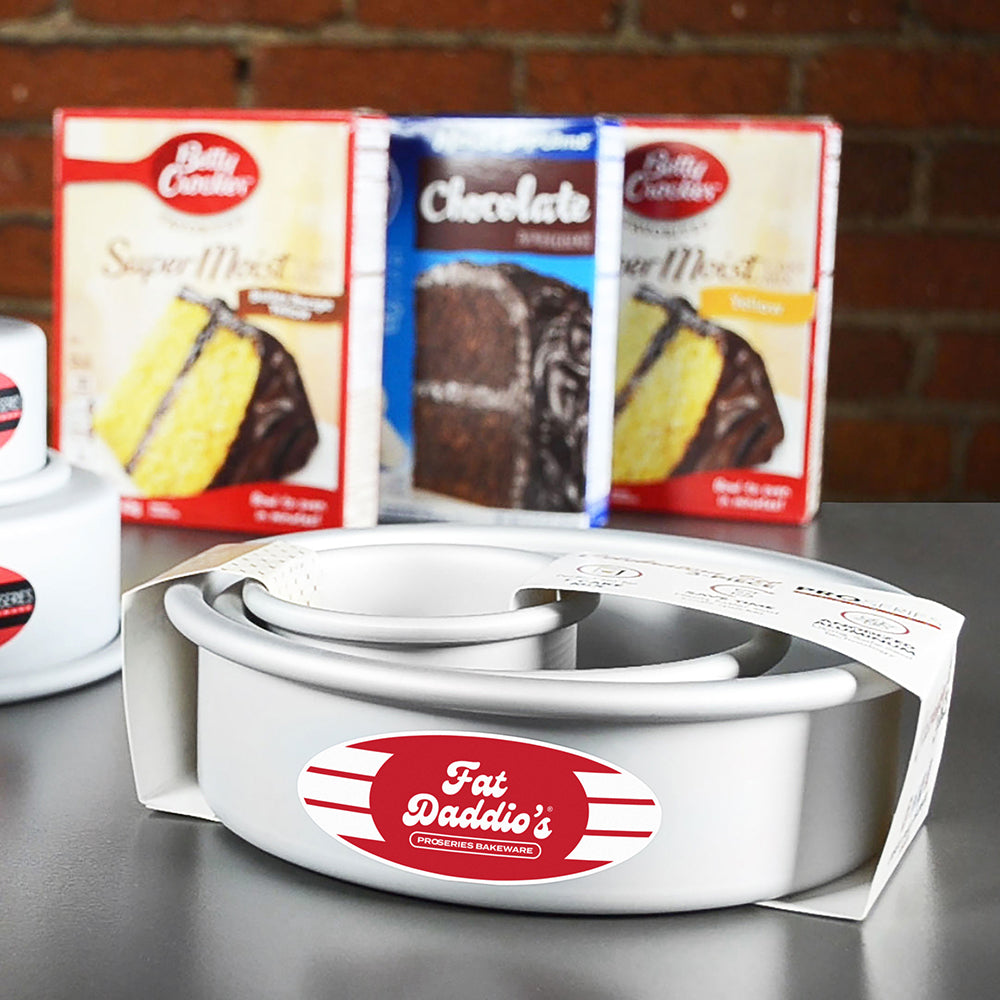 Fat Daddios Celebration Round Cake Set, 3 Piece