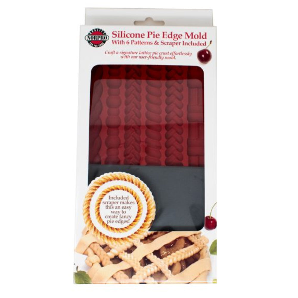 Norpro Silicone Pie Edge Mold with Scraper