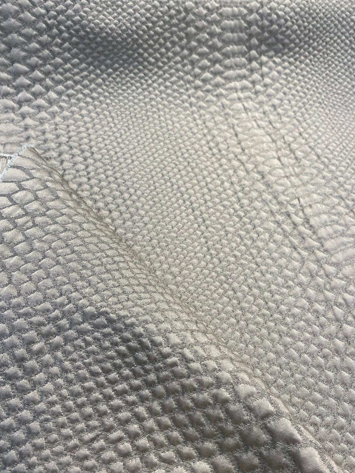 Cobra Phantom Jacquard Matelasse Fabric - Snake Skin Design, 56" Width (1 Yard)
