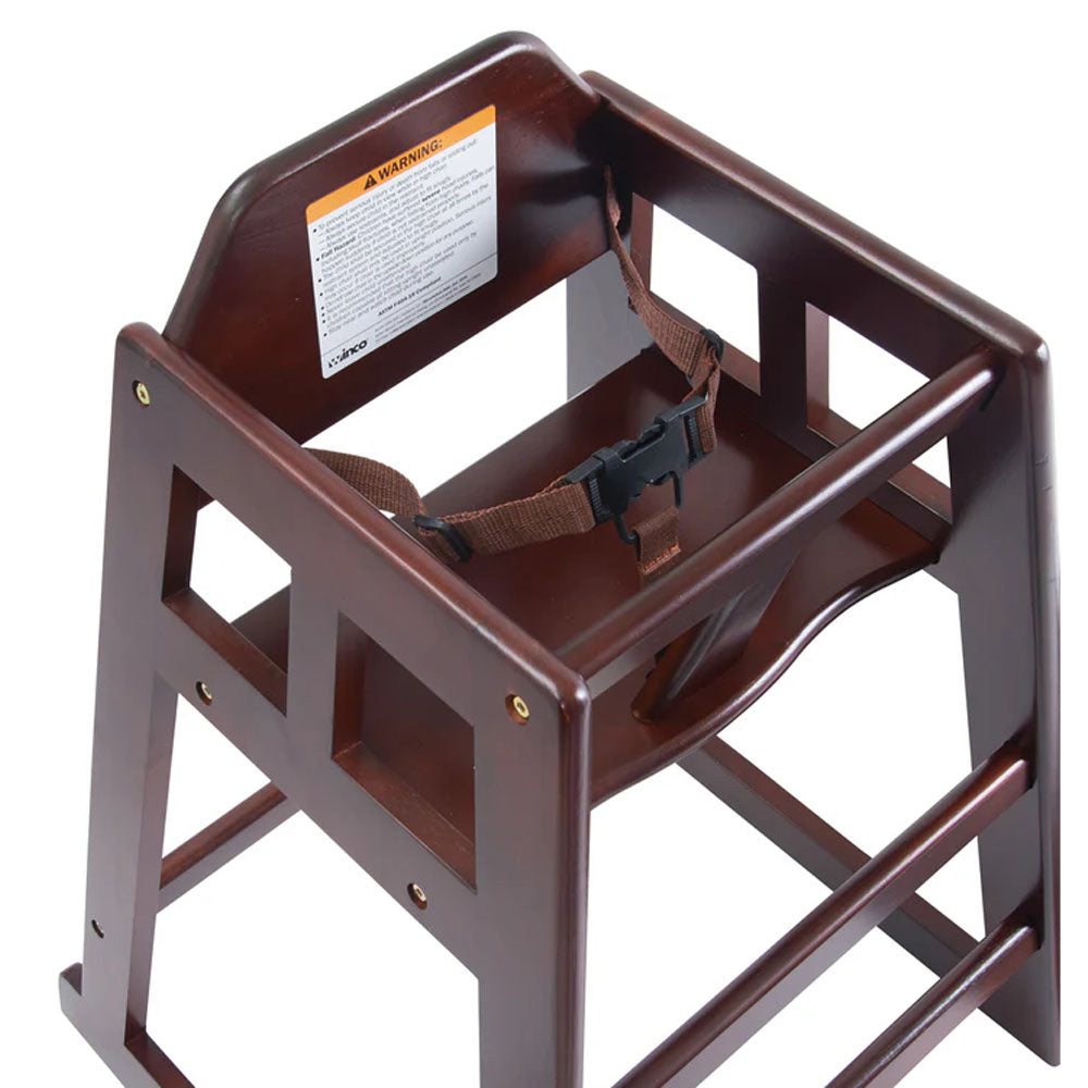 Winco Assembled Mahogany High Chair, Pack Of 3