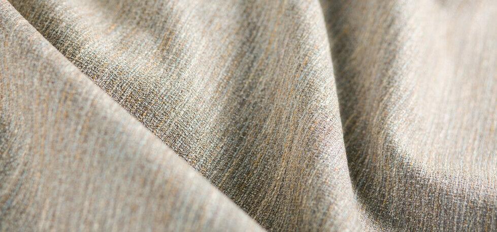 Ritz Tranquil Chenille Upholstery Fabric - Beige Brown With Light Blue And Rustic Orange, 54" Width (1 Yard)