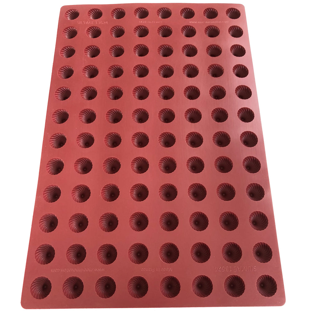Mae Innovation Striped Mini Half Sphere Silicone Mold, 96 Cavities