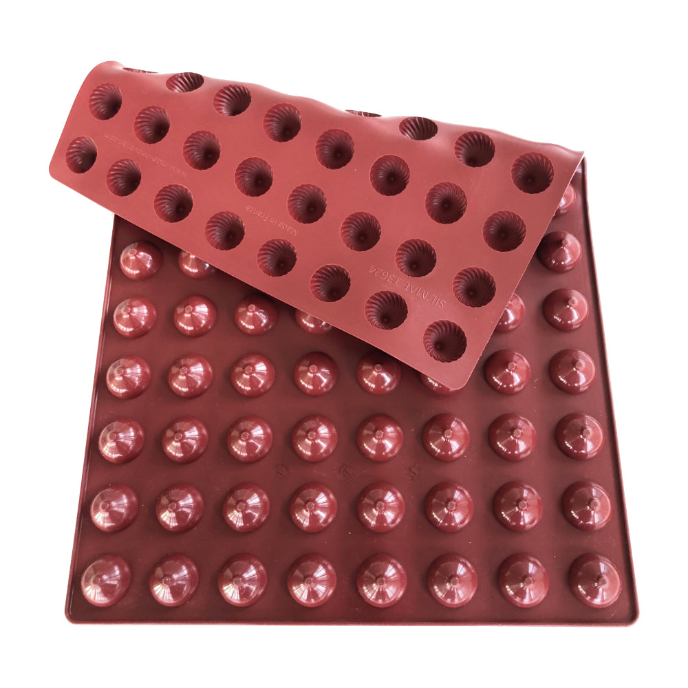 Mae Innovation Striped Mini Half Sphere Silicone Mold, 96 Cavities