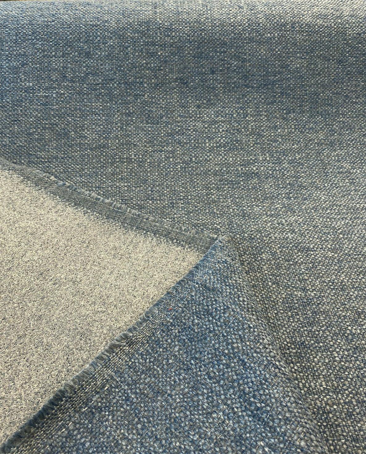 Sampson Chenille Performance Polypropylene Fabric - Denim Blue Blend, 58" Width (1 Yard)
