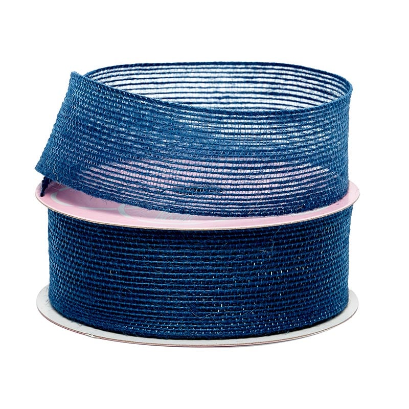 Navy Colored Jute Ribbon – 1.5" x 10 Yards (1 Roll)