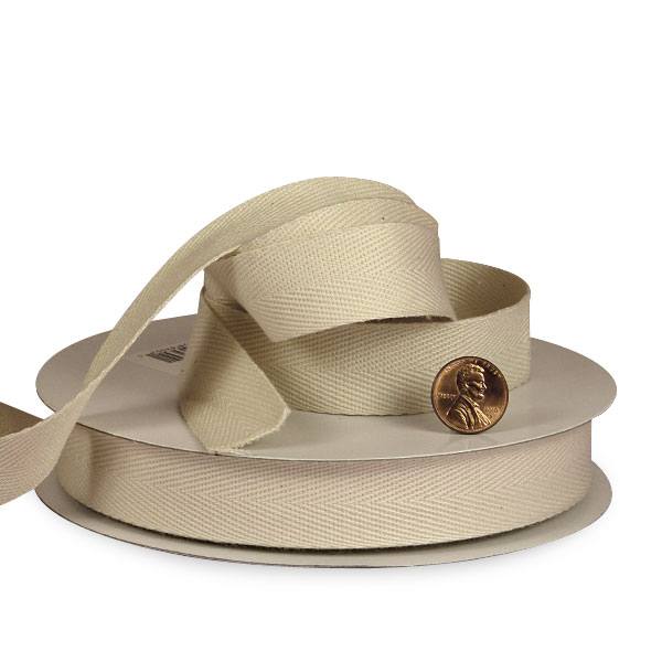 Natural Colored Cotton Ribbon 5/8 '' X 25 yd 1 / ROLL