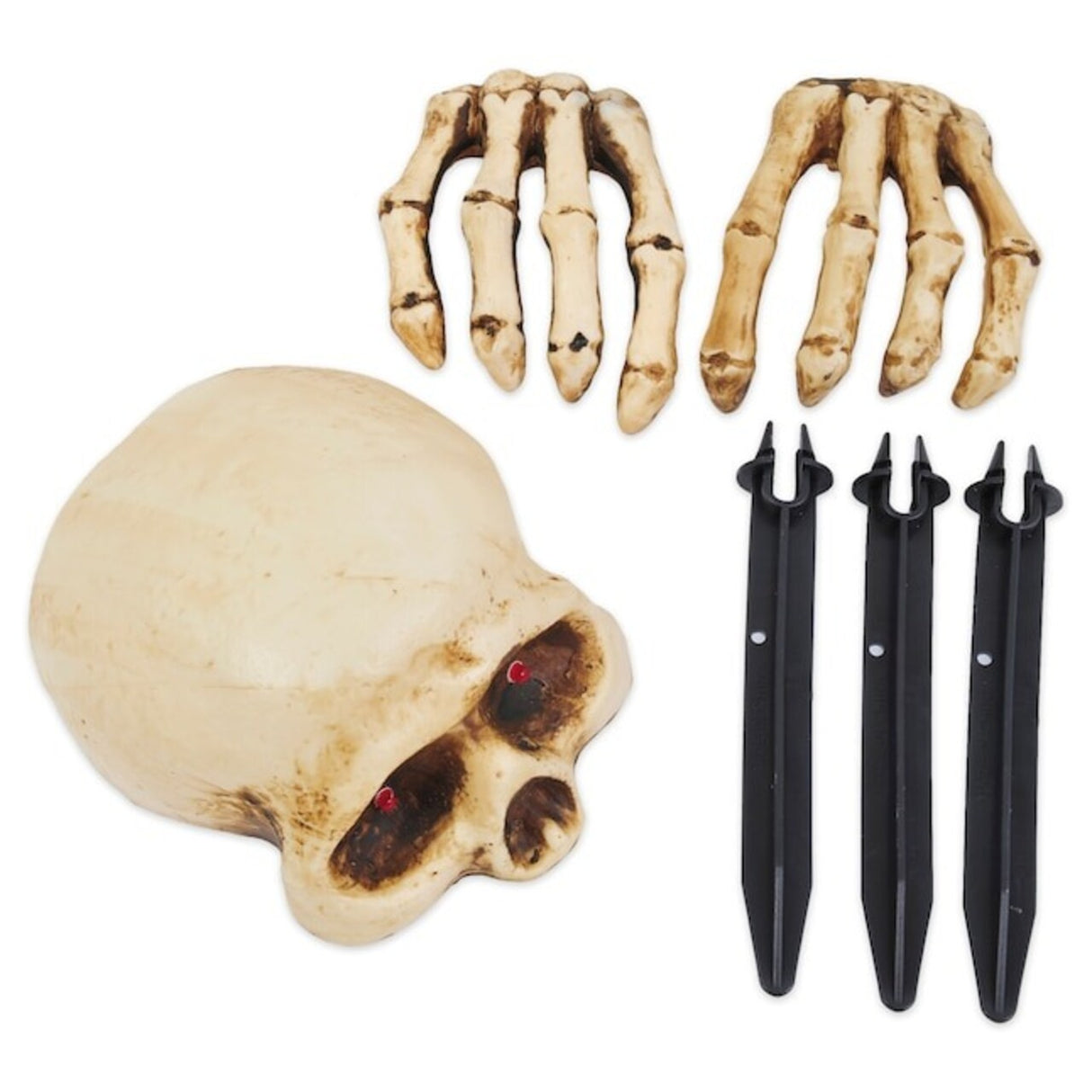 Haunted Living 7-in Lighted Skeleton Grave Peeper Halloween Decoration