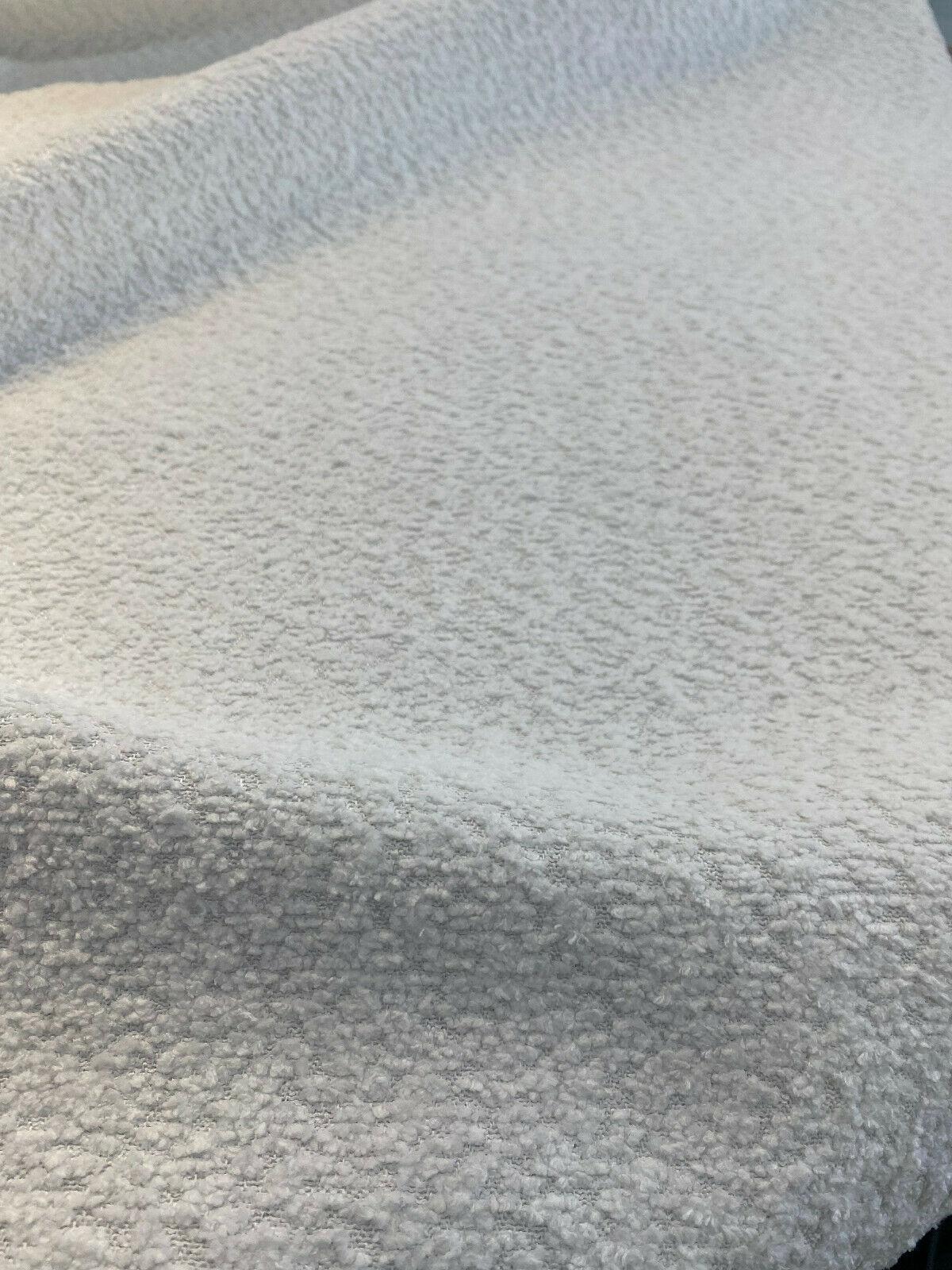 Robert Allen Boucle Polyester Fabric - White Boucle, 54"-56" Width (1 Yard)