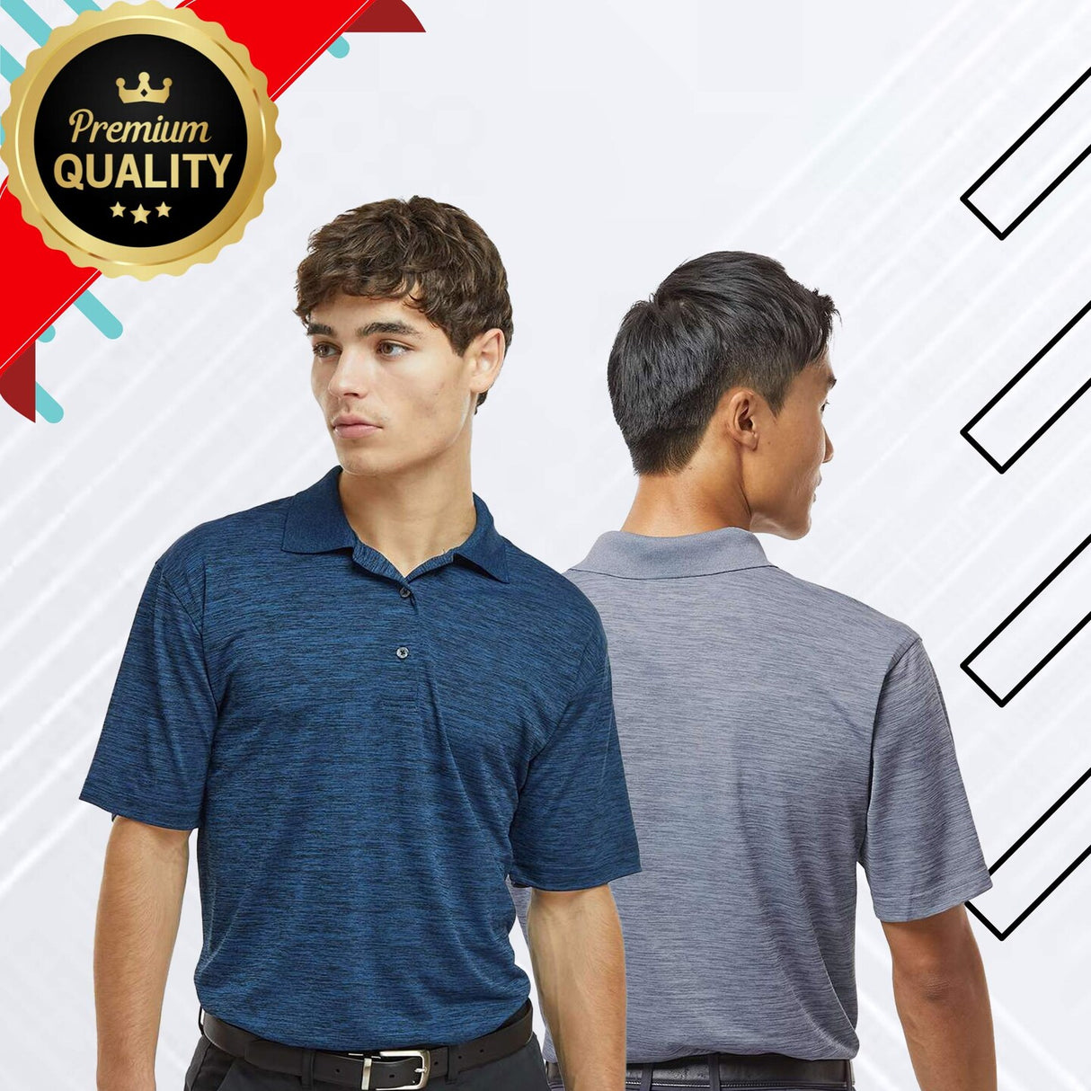 Paragon®Mens Dakota Striated Heather Performance Polo Shirt