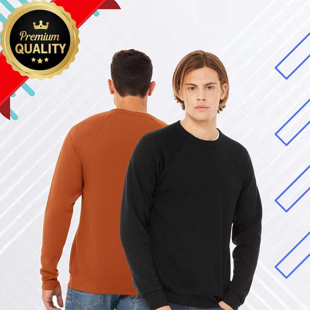 BELLA + CANVAS® Unisex Sponge Fleece Raglan Crewneck Sweatshirt - 3901