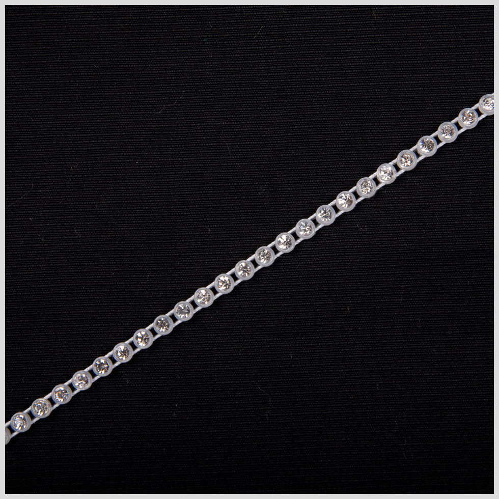 1 Row SS13 Crystal/Silver Metal & Czech Rhinestone