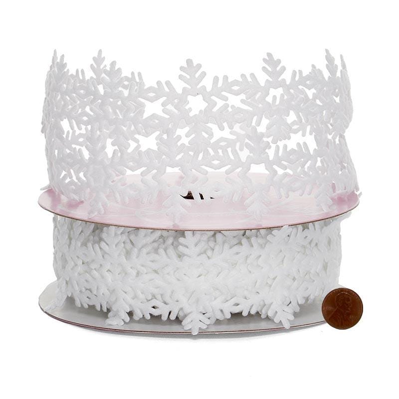 Laser Cut Snowflake Ribbon 1 1/2 '' X 10 yd - 1 / ROLL