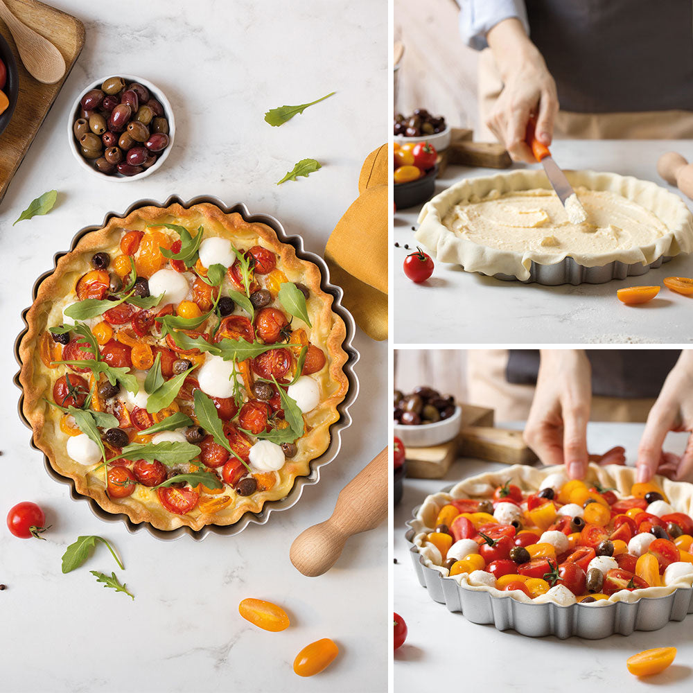Decora Round Tart Mold with Removable Bottom, 11.8" x 1.2"