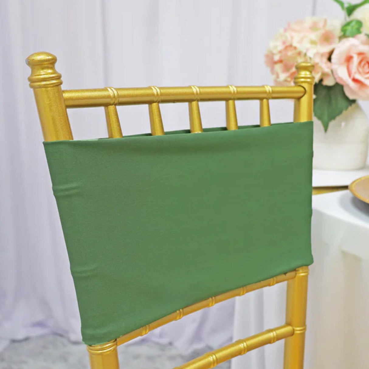 10 Pieces Canary Yellow Stretch Spandex Chair Bands 7 x 13 Inches